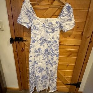 & Other Stories Linen Printed Dress